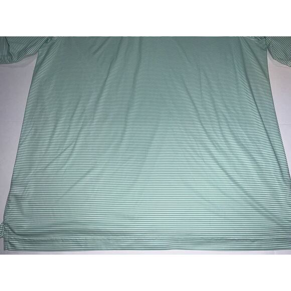 Straight Down Polo Shirt Men Size XXL Green Striped Performance Golf Embroidered - Picture 16 of 16